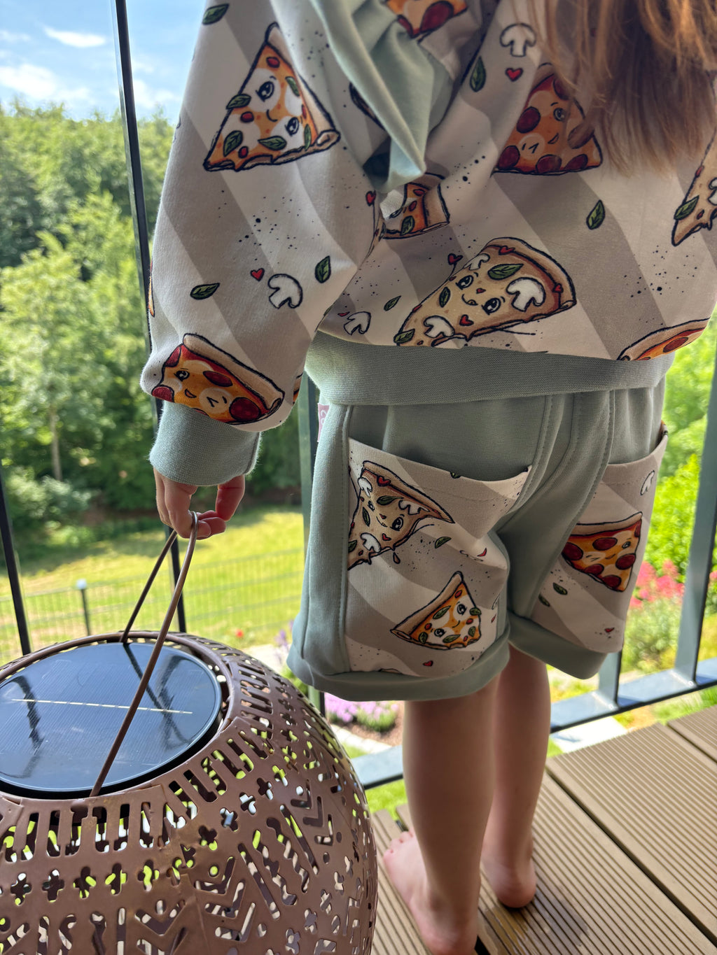 French Terry, Pizzalein, Katzengold Designs