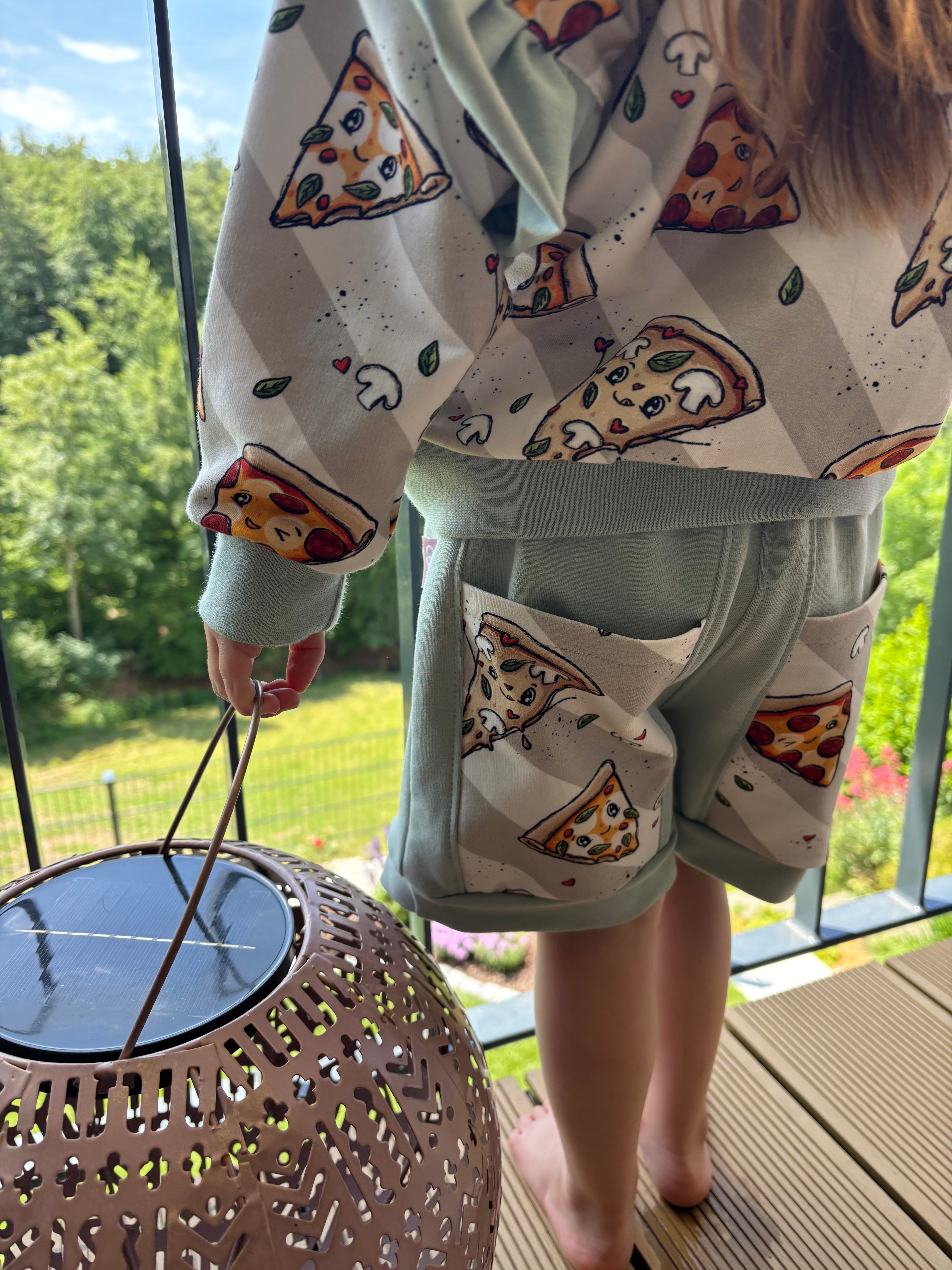 French Terry, Pizzalein, Katzengold Designs