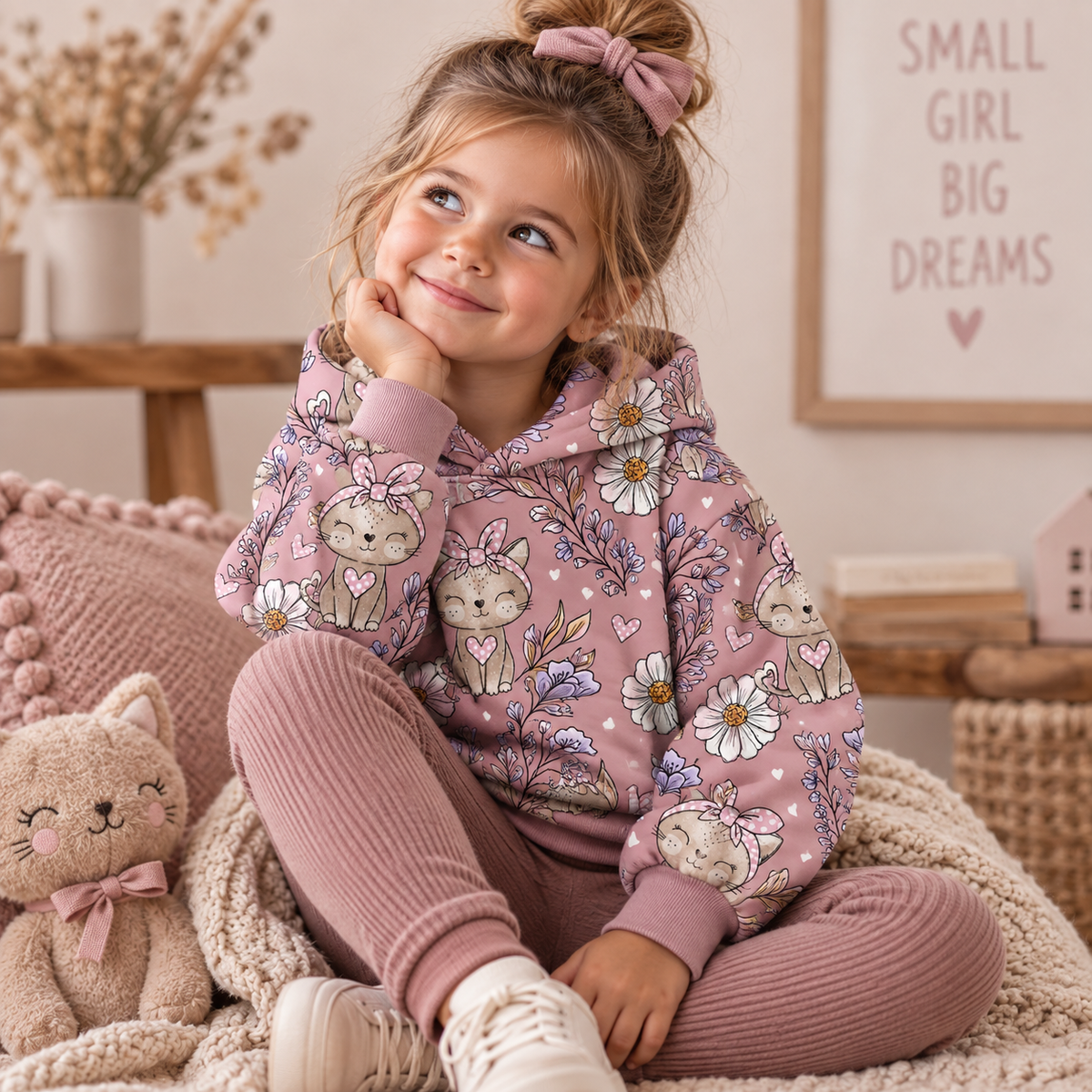 *VORBESTELLUNG*, French Terry, KittyBlume, Katzengold Design