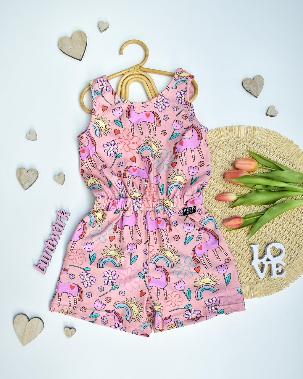 Jersey, Bunter Tag, peach, Katzengold Designs
