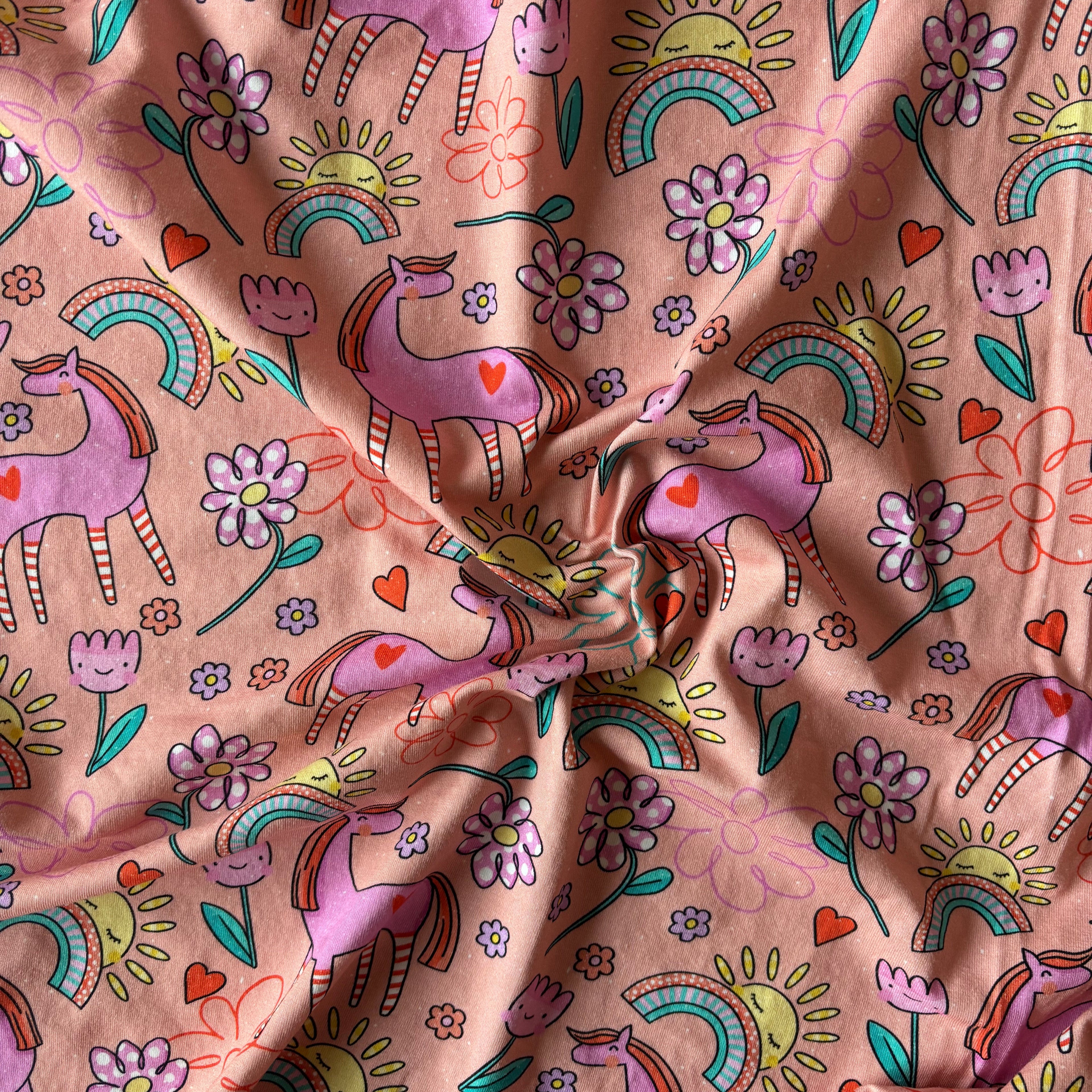 Jersey, Bunter Tag, peach