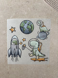 Bügelbild Space Dino