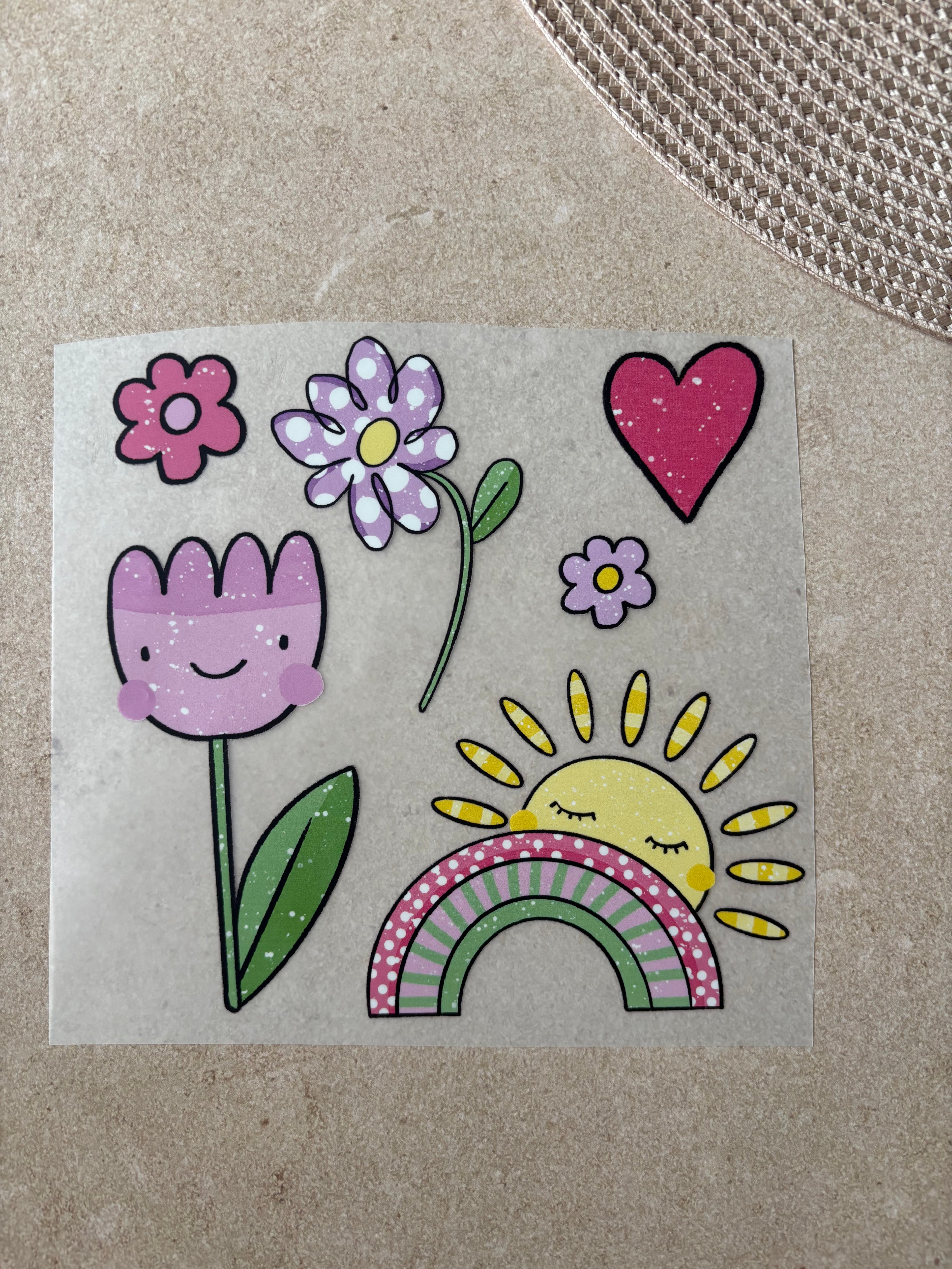 Bügelbild Bunter Tag