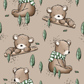 *VORBESTELLUNG*, French Terry, Herbstbär braun