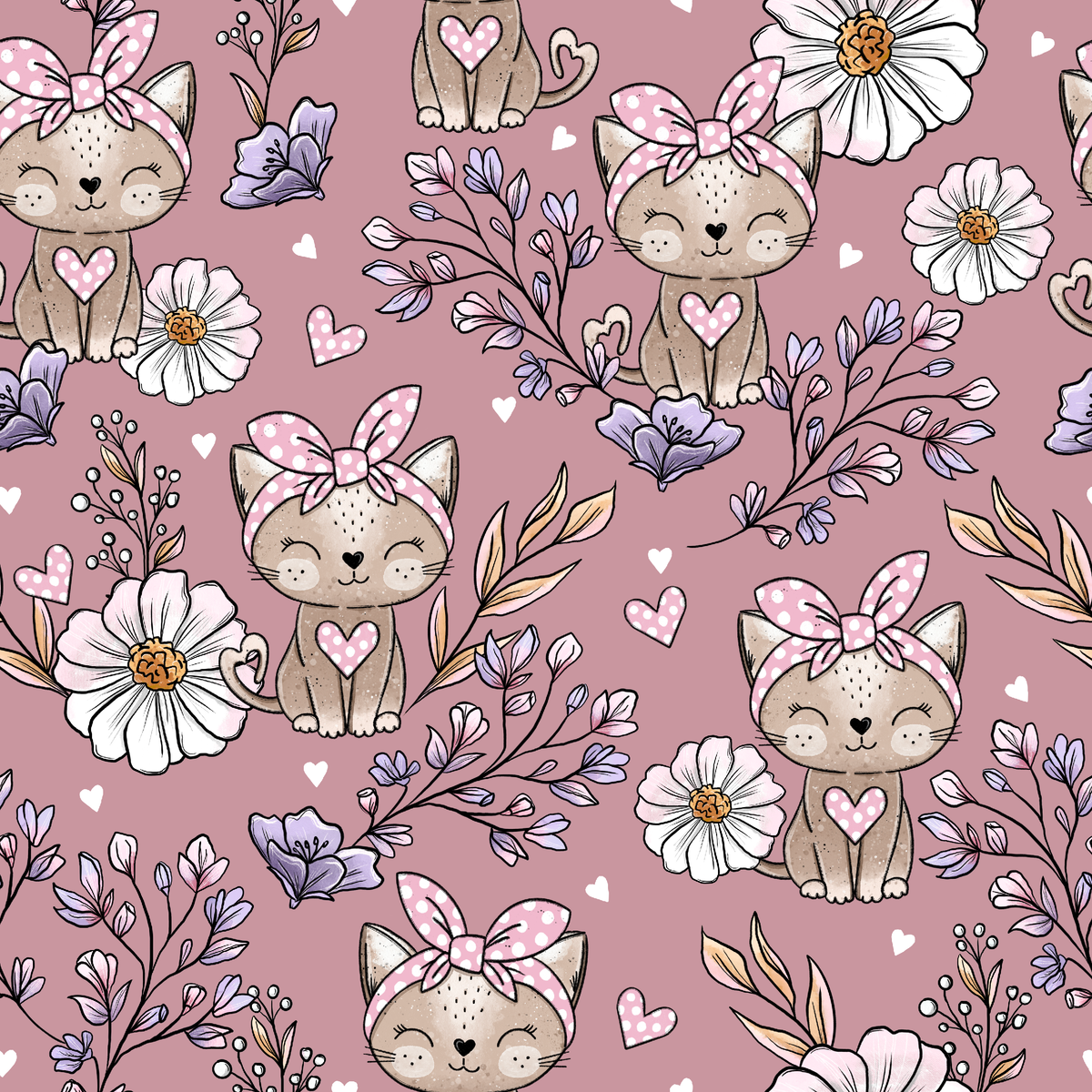 *VORBESTELLUNG*, French Terry, KittyBlume, Katzengold Design