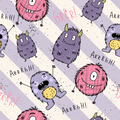 French Terry, Mini Monster, lila