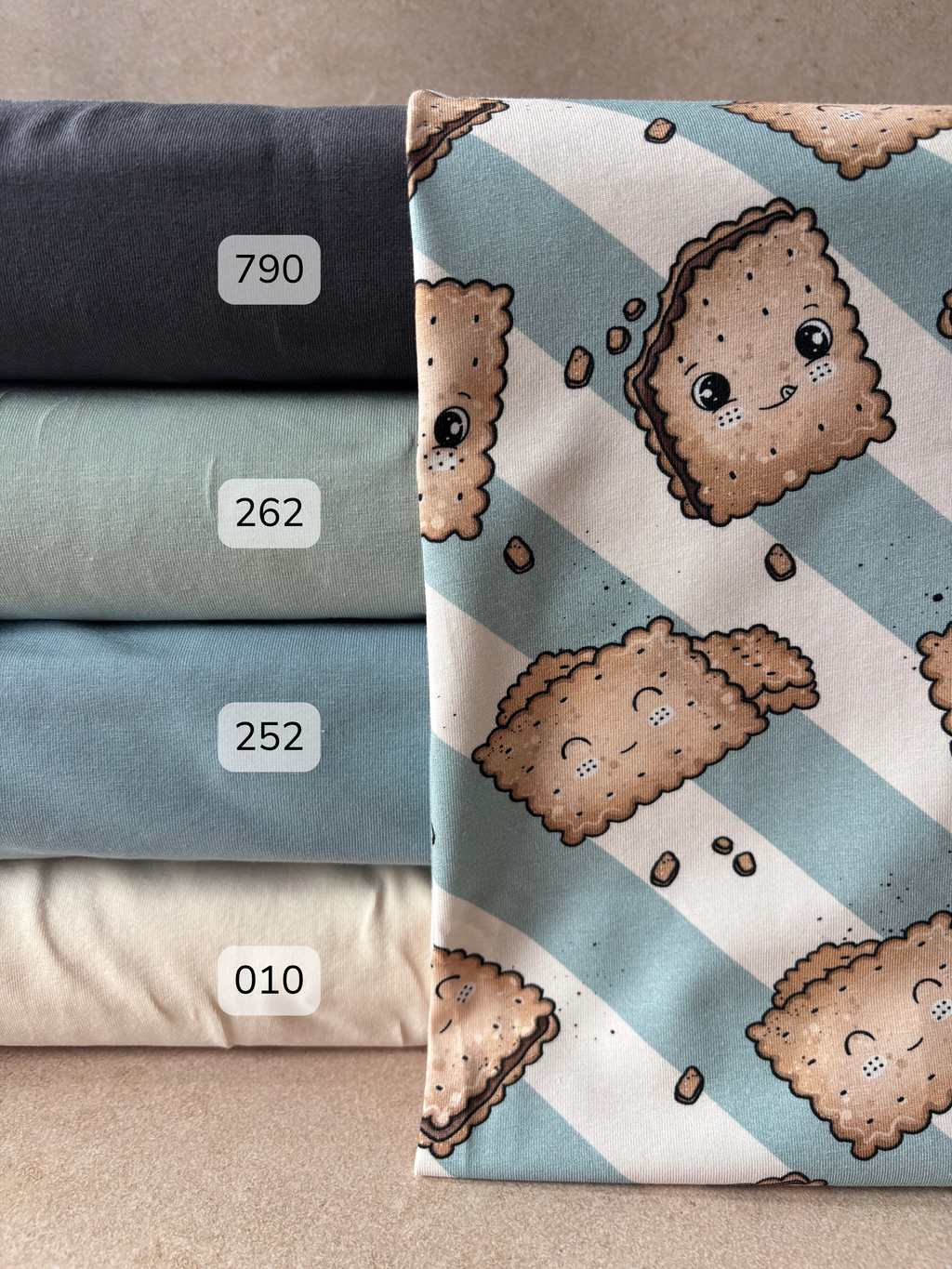 Jersey, Kekse, blau