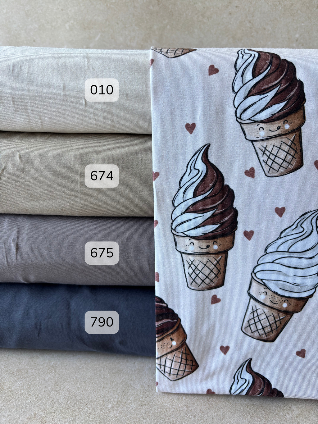 Jersey, Softeislein, creme