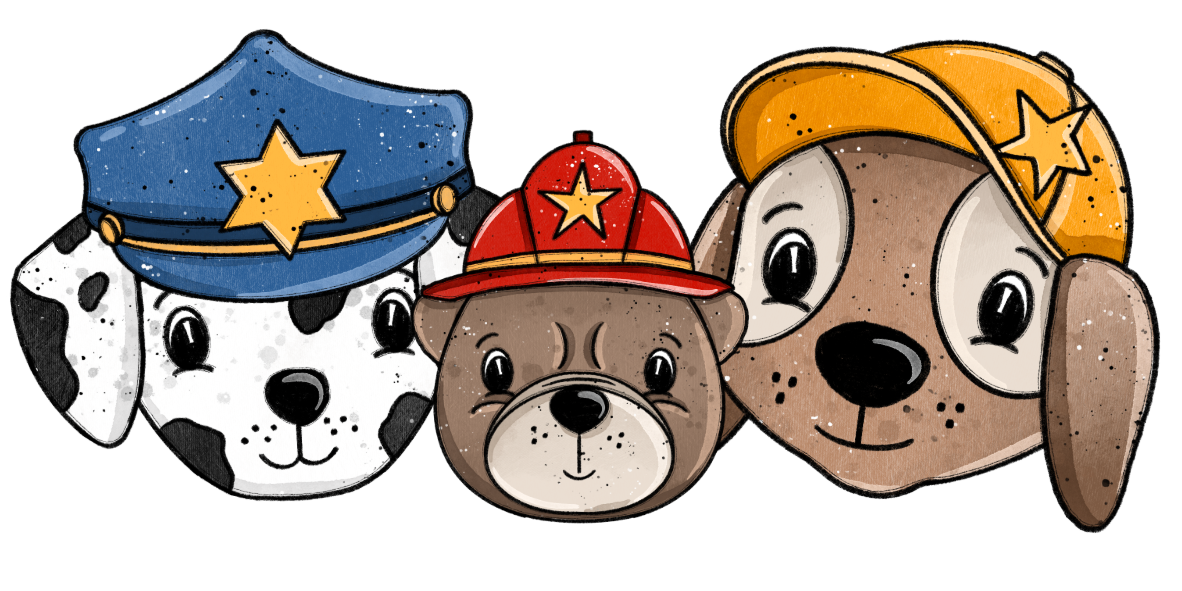 *VORBESTELLUNG* Bügelbild Hundehelden