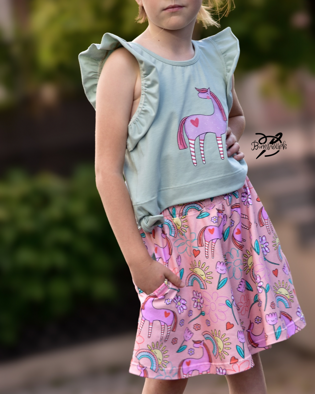 Jersey, Bunter Tag, peach, Katzengold Designs