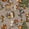 French Terry, Winterwald, Fritten Design, 80 cm Stück